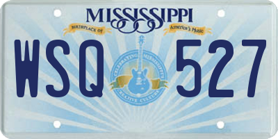 MS license plate WSQ527
