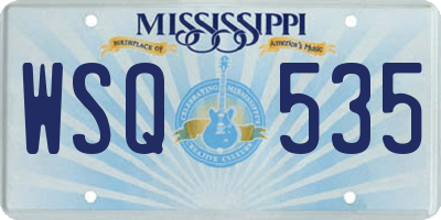 MS license plate WSQ535