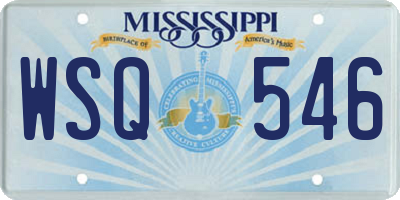 MS license plate WSQ546