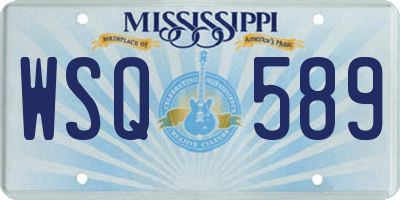 MS license plate WSQ589
