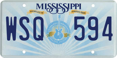 MS license plate WSQ594