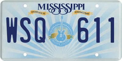MS license plate WSQ611