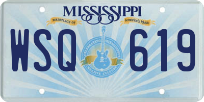 MS license plate WSQ619