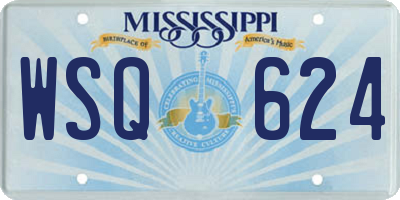 MS license plate WSQ624