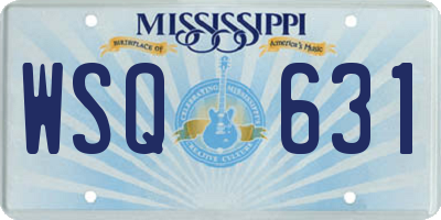 MS license plate WSQ631