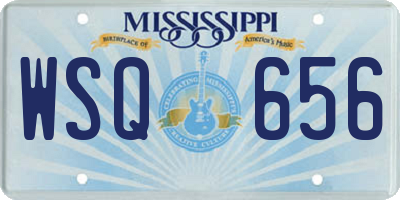 MS license plate WSQ656