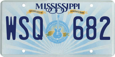 MS license plate WSQ682