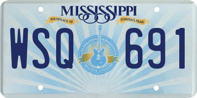 MS license plate WSQ691