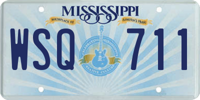 MS license plate WSQ711