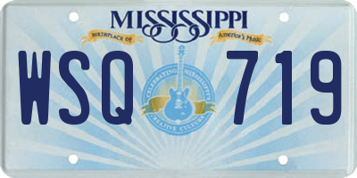 MS license plate WSQ719