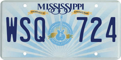 MS license plate WSQ724