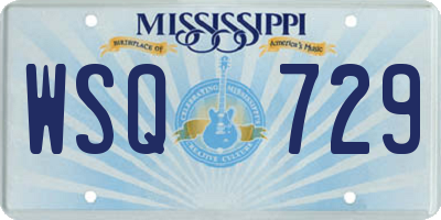 MS license plate WSQ729