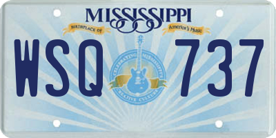 MS license plate WSQ737