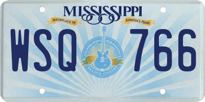 MS license plate WSQ766