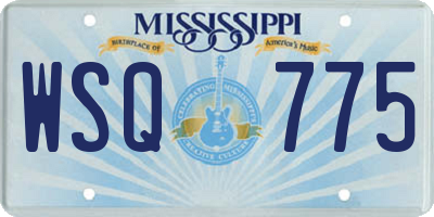 MS license plate WSQ775