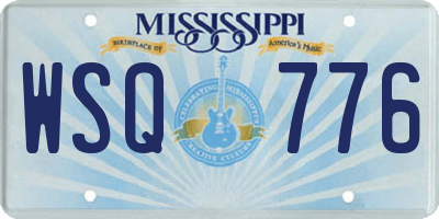 MS license plate WSQ776