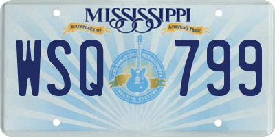 MS license plate WSQ799