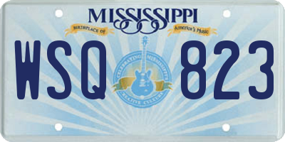 MS license plate WSQ823
