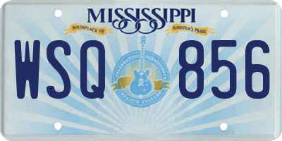 MS license plate WSQ856