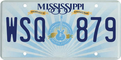 MS license plate WSQ879