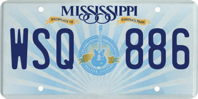 MS license plate WSQ886
