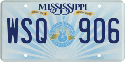 MS license plate WSQ906