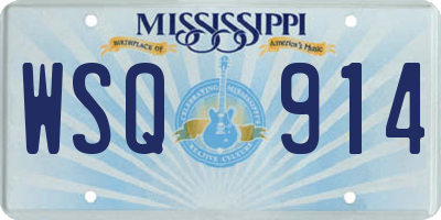 MS license plate WSQ914
