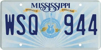 MS license plate WSQ944