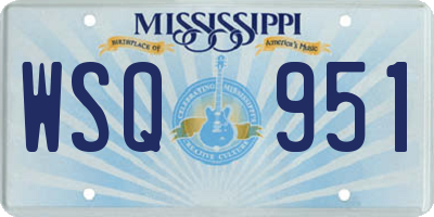 MS license plate WSQ951