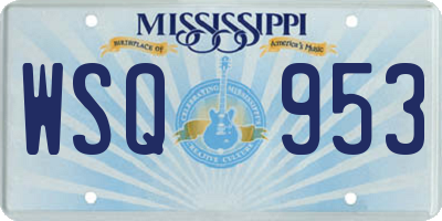 MS license plate WSQ953