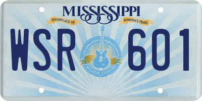 MS license plate WSR601