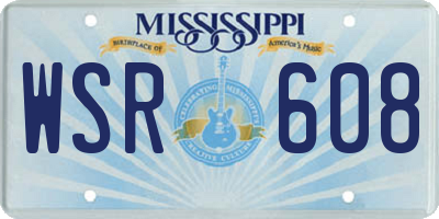 MS license plate WSR608