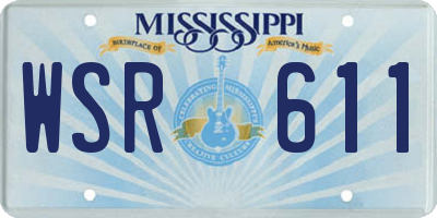 MS license plate WSR611