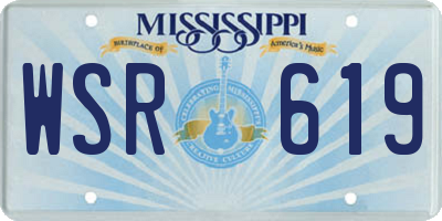 MS license plate WSR619