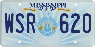 MS license plate WSR620