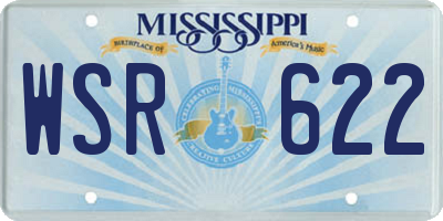 MS license plate WSR622