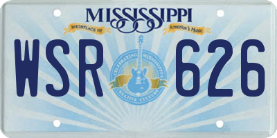 MS license plate WSR626