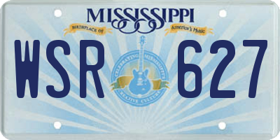 MS license plate WSR627