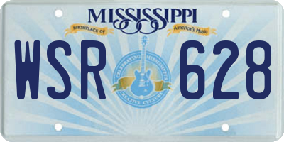 MS license plate WSR628