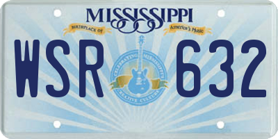 MS license plate WSR632