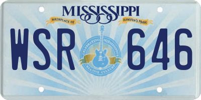 MS license plate WSR646