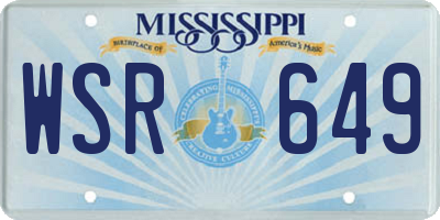 MS license plate WSR649
