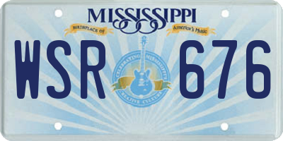 MS license plate WSR676