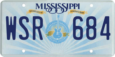 MS license plate WSR684