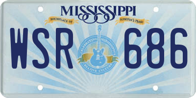 MS license plate WSR686
