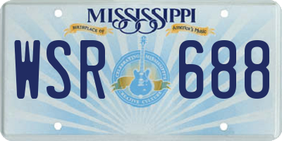MS license plate WSR688