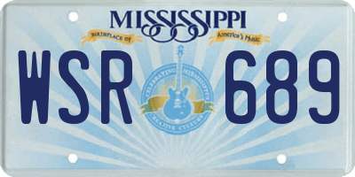 MS license plate WSR689
