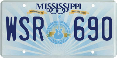 MS license plate WSR690