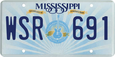MS license plate WSR691
