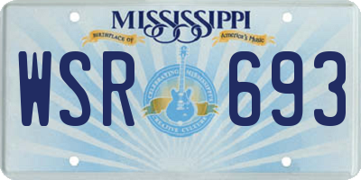 MS license plate WSR693